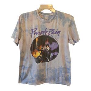 PRINCE PURPLE RAIN TIE DYE GRAPHIC TSHIRT SIZE L 100% COTTON